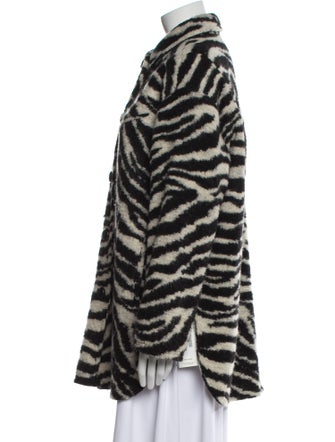 Iro Animal Print Faux Fur Jacket