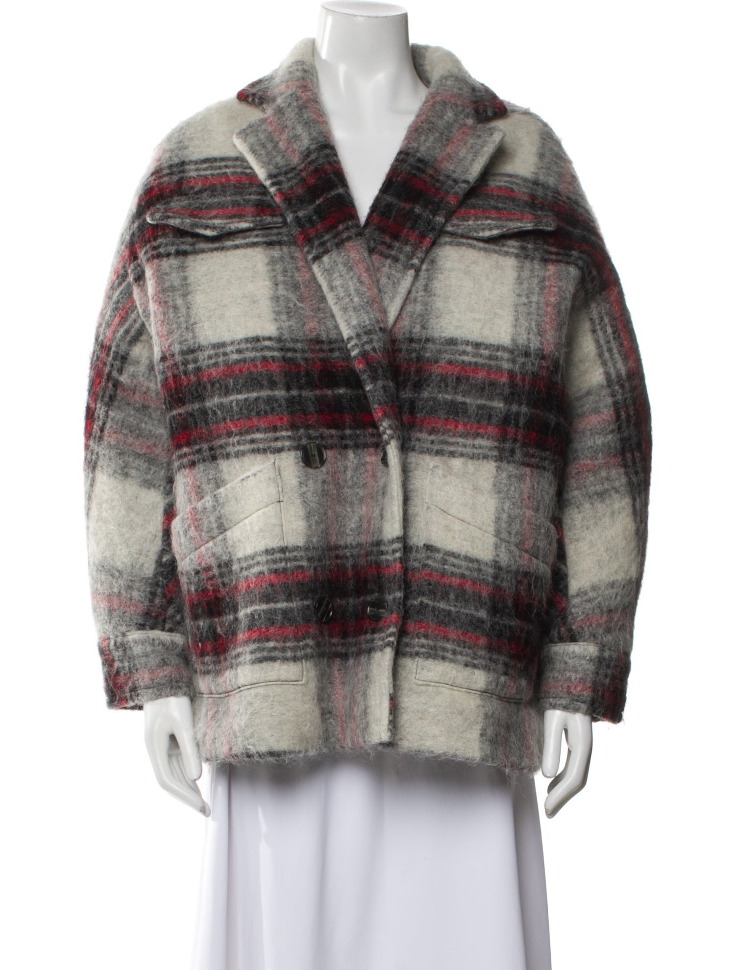 Iro Plaid Print Coat