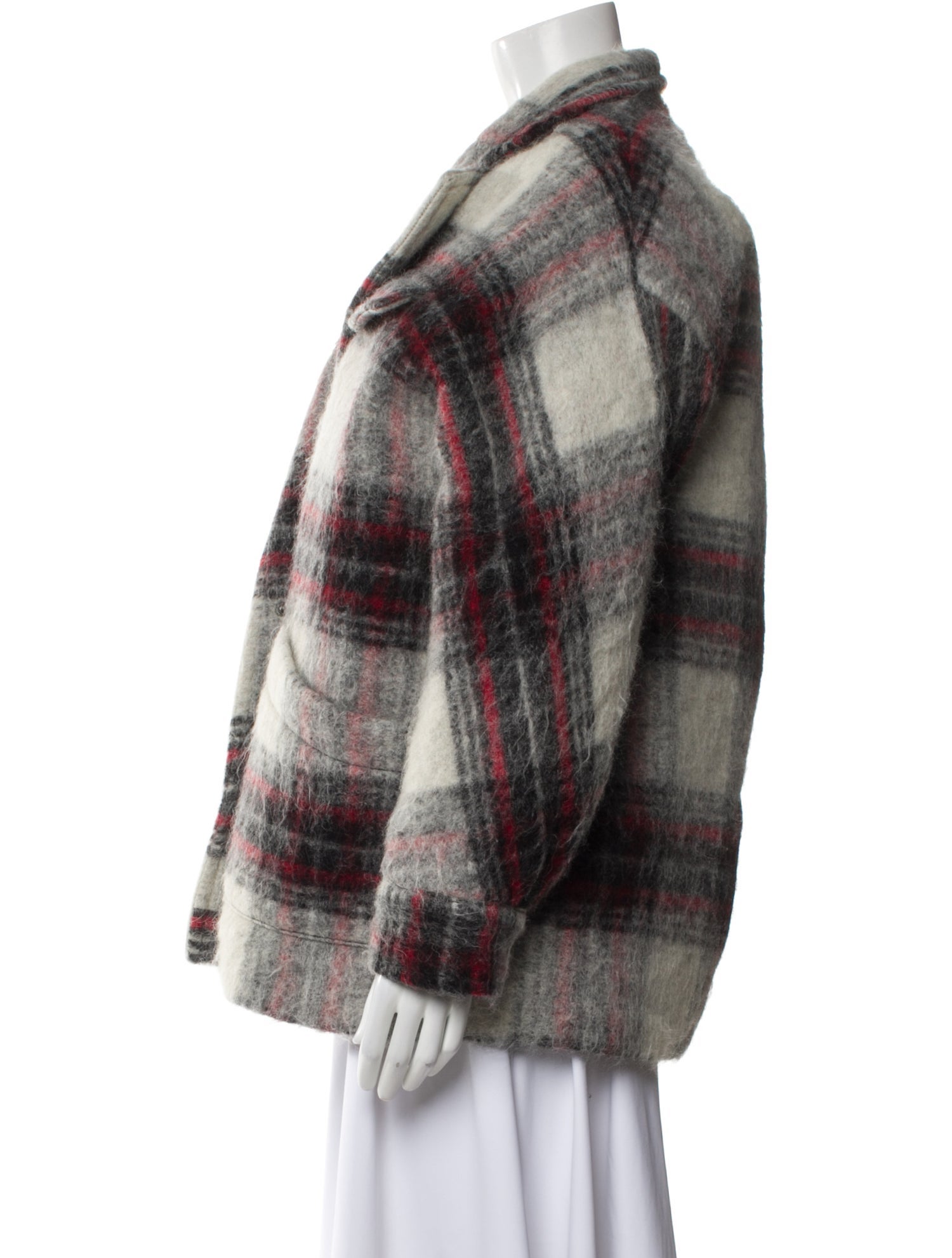 Iro Plaid Print Coat