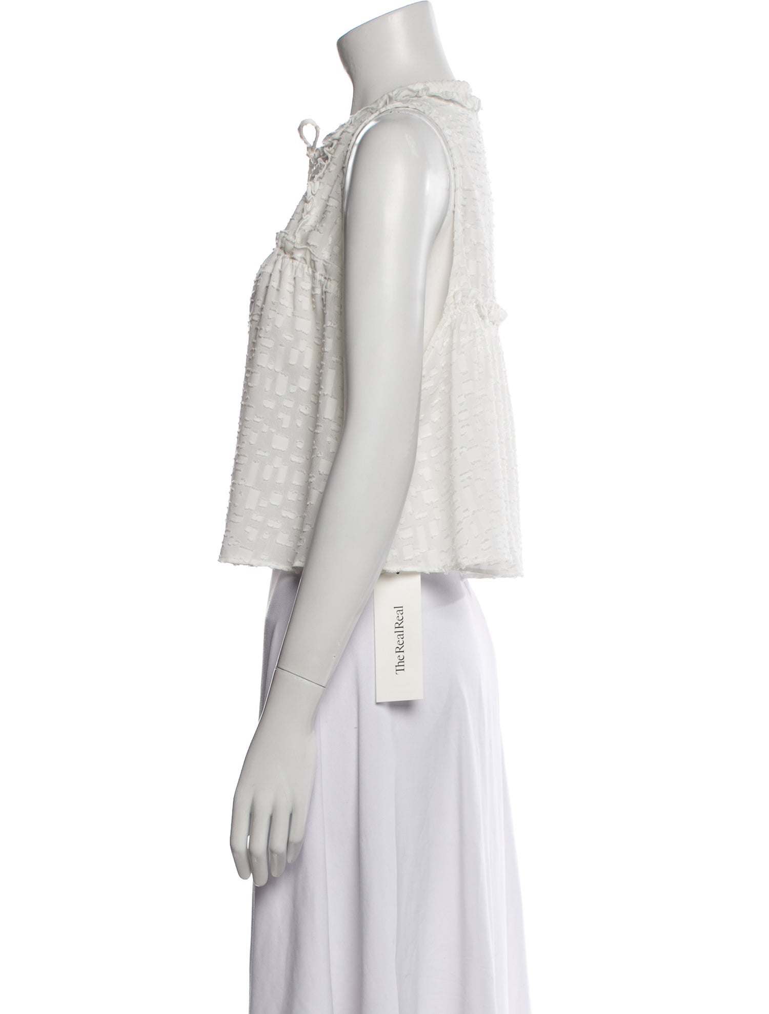 Iro Tie Neck Sleeveless Crop Top