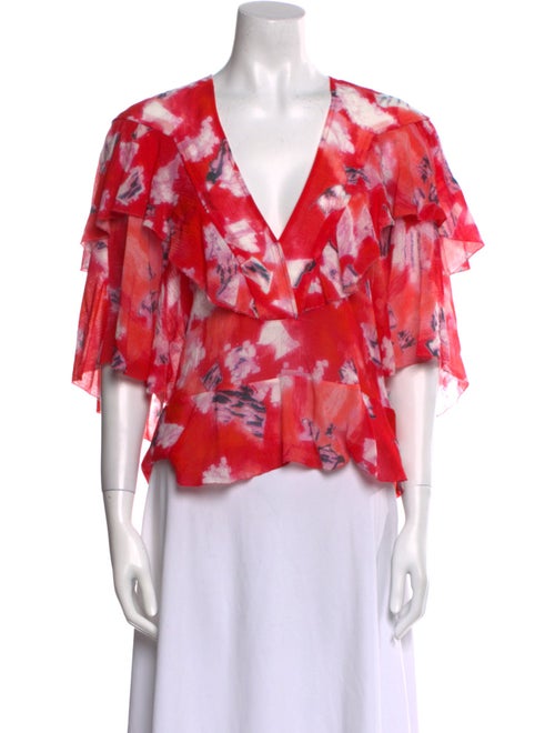 Iro Tie-Dye Print V-Neck Blouse