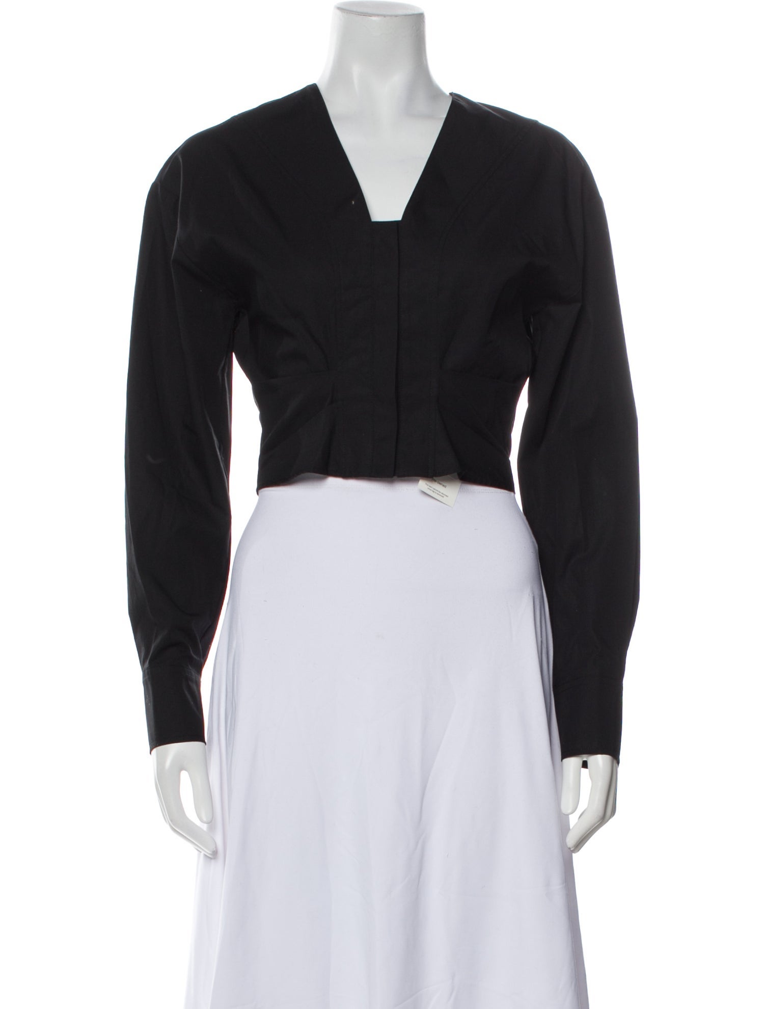 Iro V-Neck Long Sleeve Crop Top