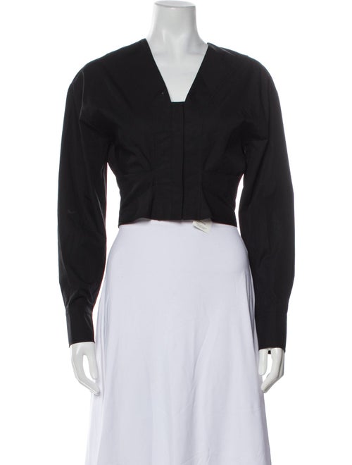 Iro V-Neck Long Sleeve Crop Top