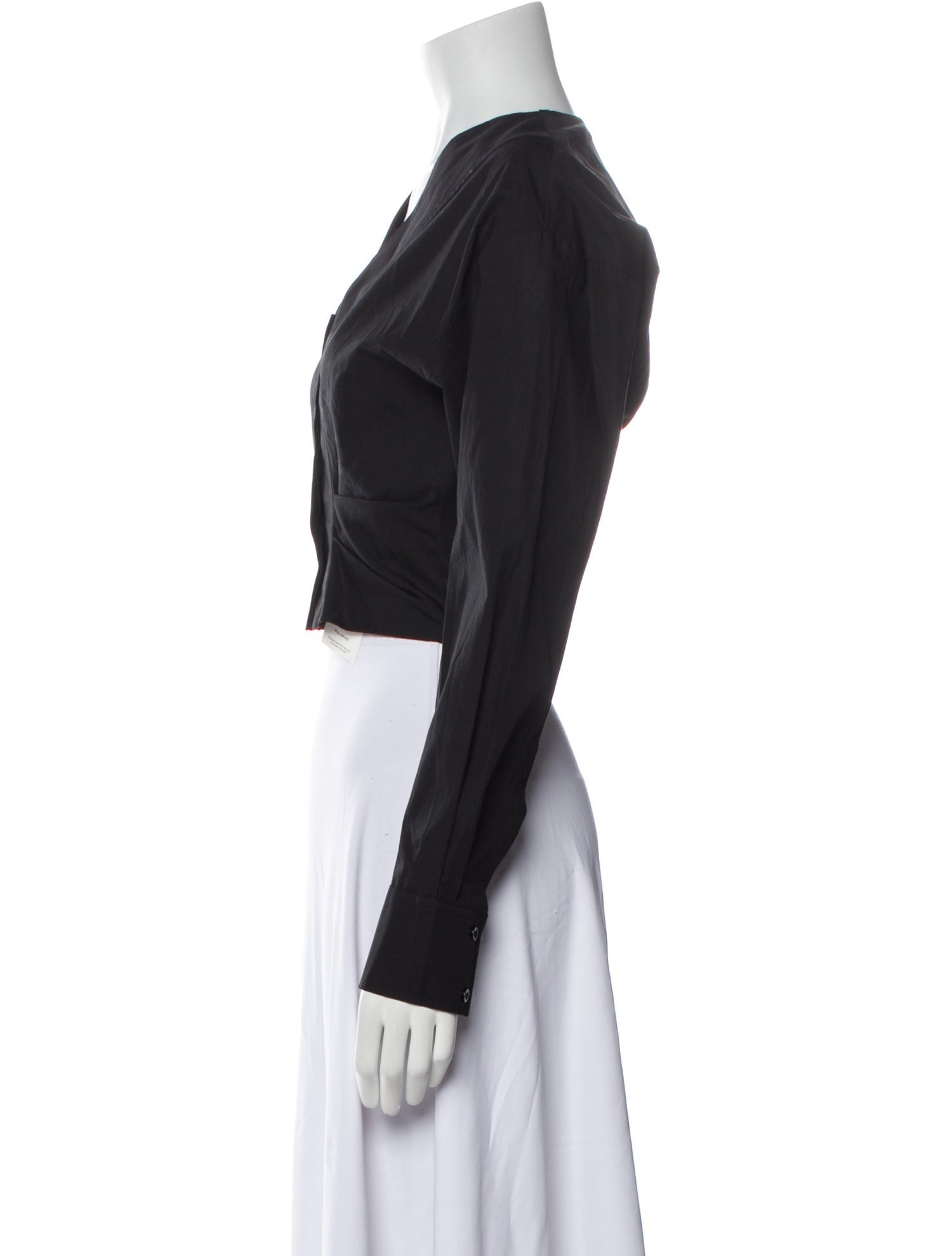 Iro V-Neck Long Sleeve Crop Top