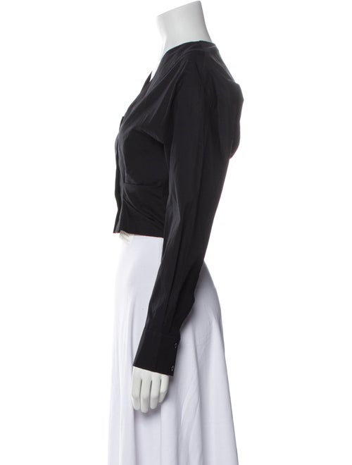 Iro V-Neck Long Sleeve Crop Top