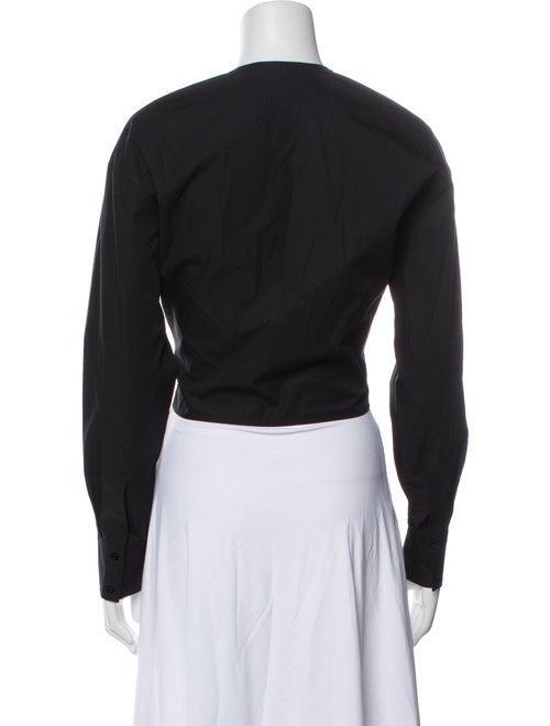 Iro V-Neck Long Sleeve Crop Top