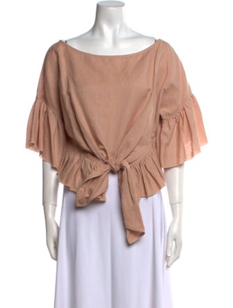 Iro Bateau Neckline Three-Quarter Sleeve Blouse