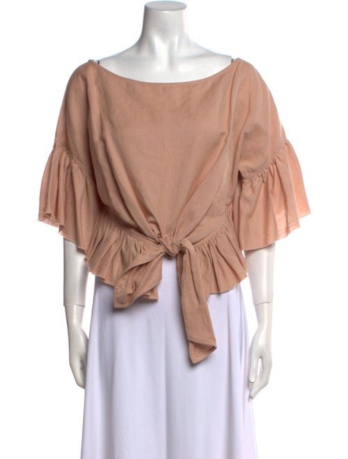 Iro Bateau Neckline Three-Quarter Sleeve Blouse