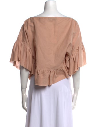 Iro Bateau Neckline Three-Quarter Sleeve Blouse