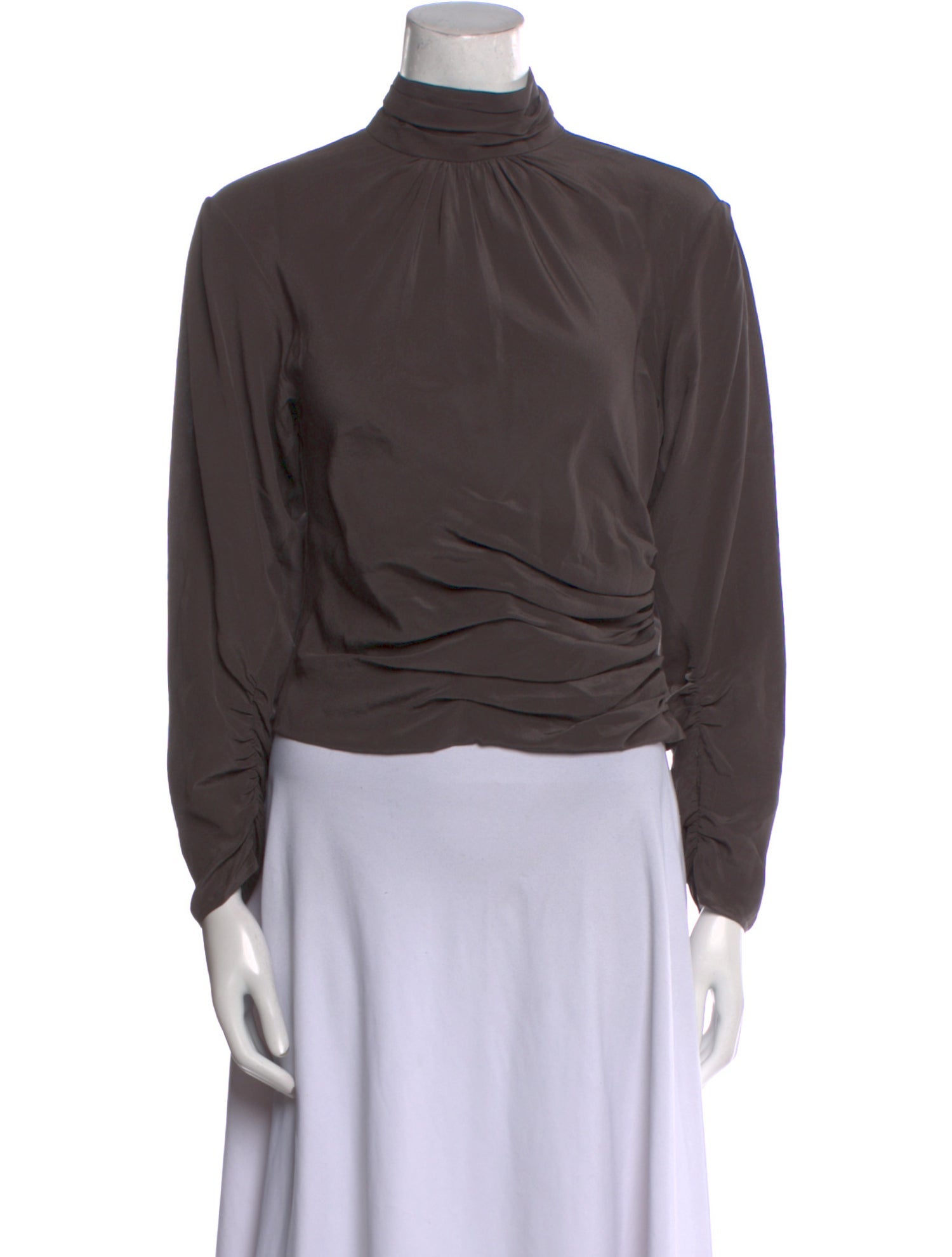 Iro Mock Neck Long Sleeve Blouse