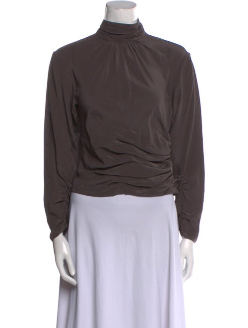Iro Mock Neck Long Sleeve Blouse
