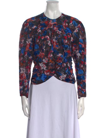 Iro Floral Print Crew Neck Blouse