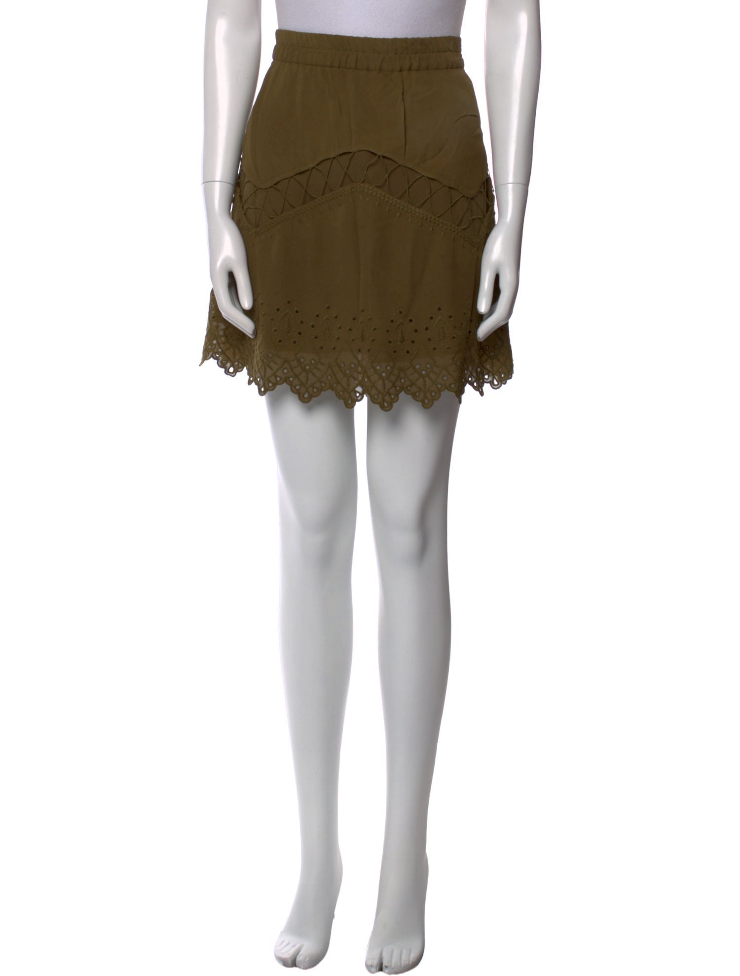 Iro Lasercut Accents Mini Skirt