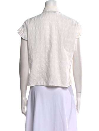 Iro Short Sleeve Button-Up Top