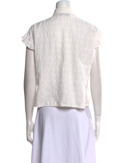 Iro Short Sleeve Button-Up Top