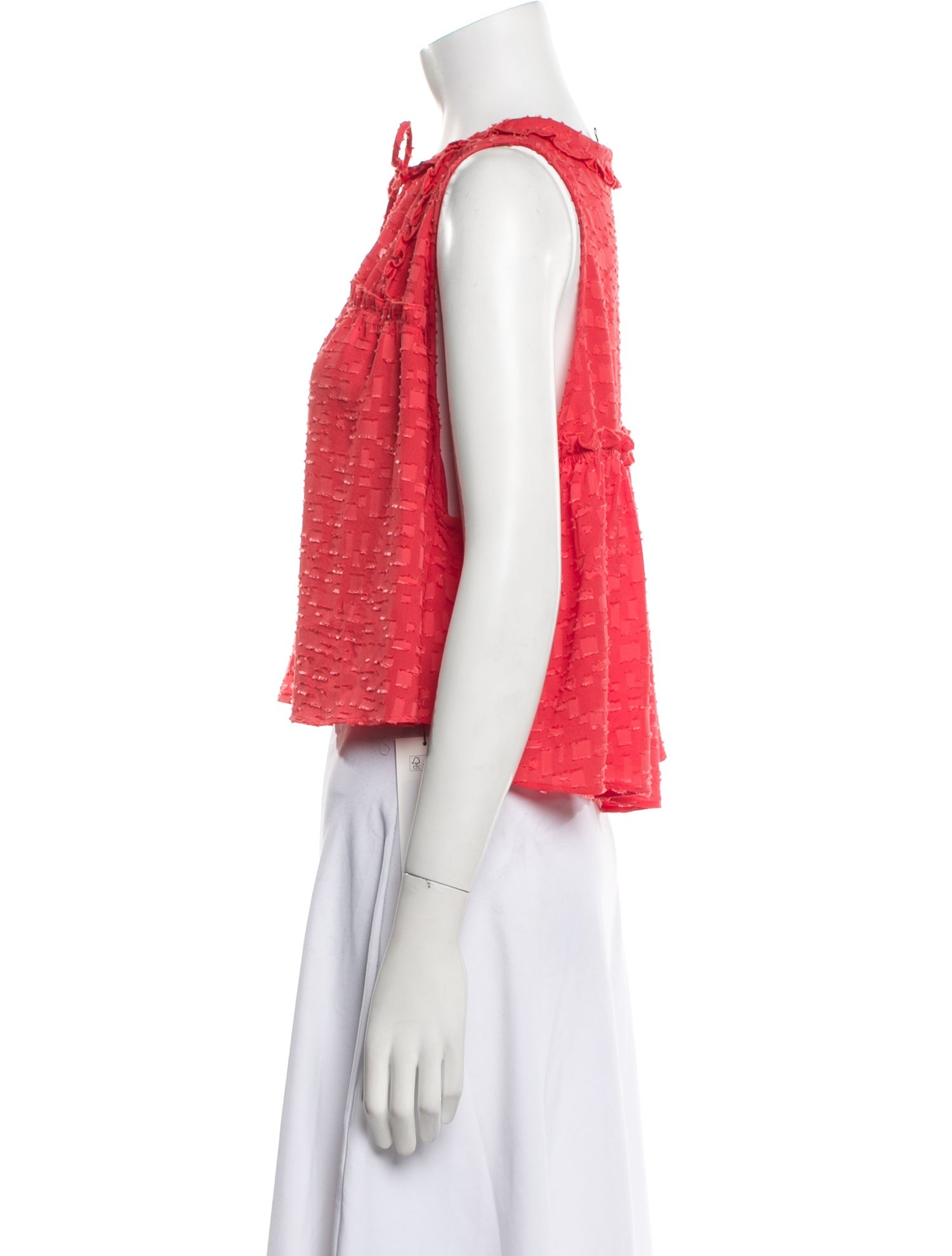 Iro Tie Neck Sleeveless Crop Top