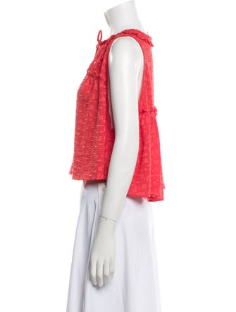 Iro Tie Neck Sleeveless Crop Top