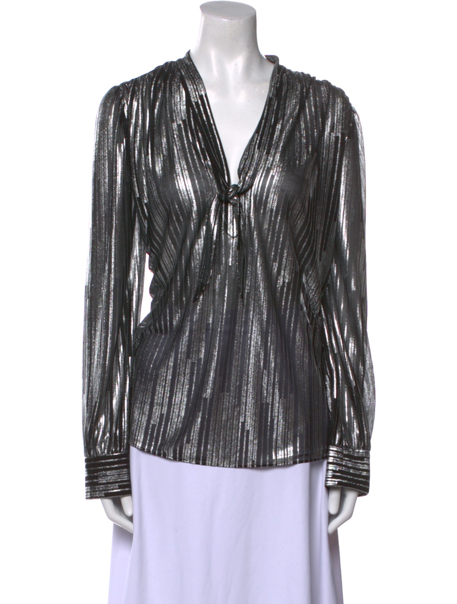 Iro Striped V-Neck Blouse