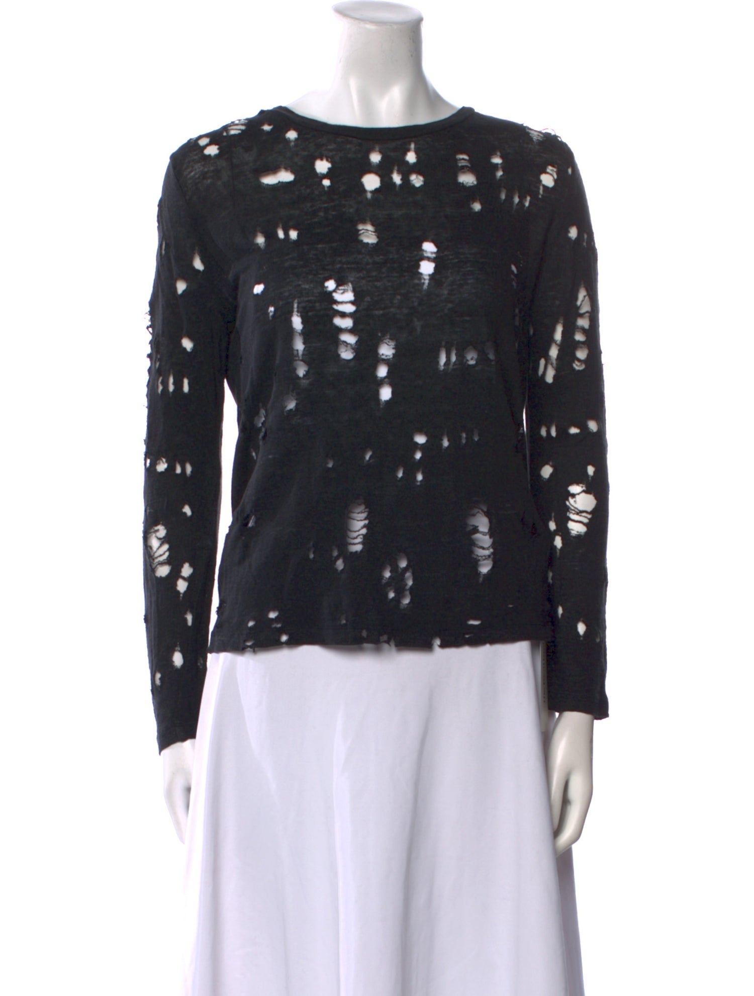 Iro Linen Scoop Neck Top