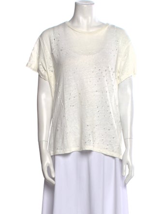 Iro Linen Scoop Neck T-Shirt