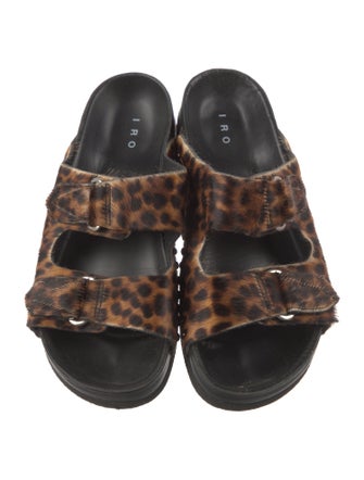 Iro Ponyhair Animal Print Flats