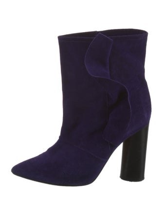 Iro Suede Ruffle Embellishment Boots
