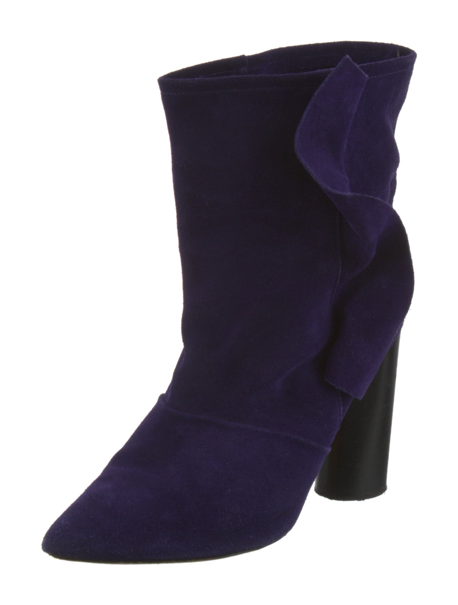 Iro Suede Ruffle Embellishment Boots