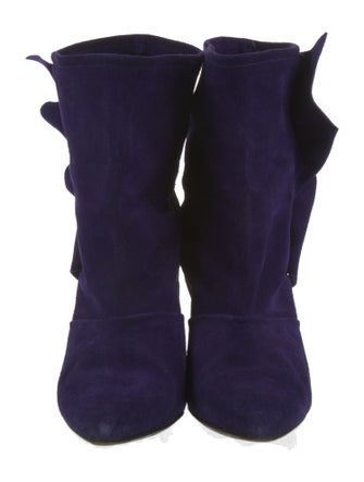 Iro Suede Ruffle Embellishment Boots