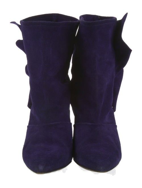 Iro Suede Ruffle Embellishment Boots