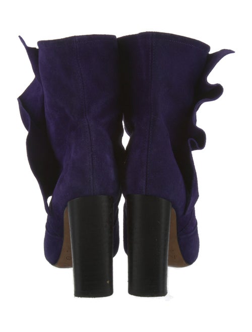 Iro Suede Ruffle Embellishment Boots