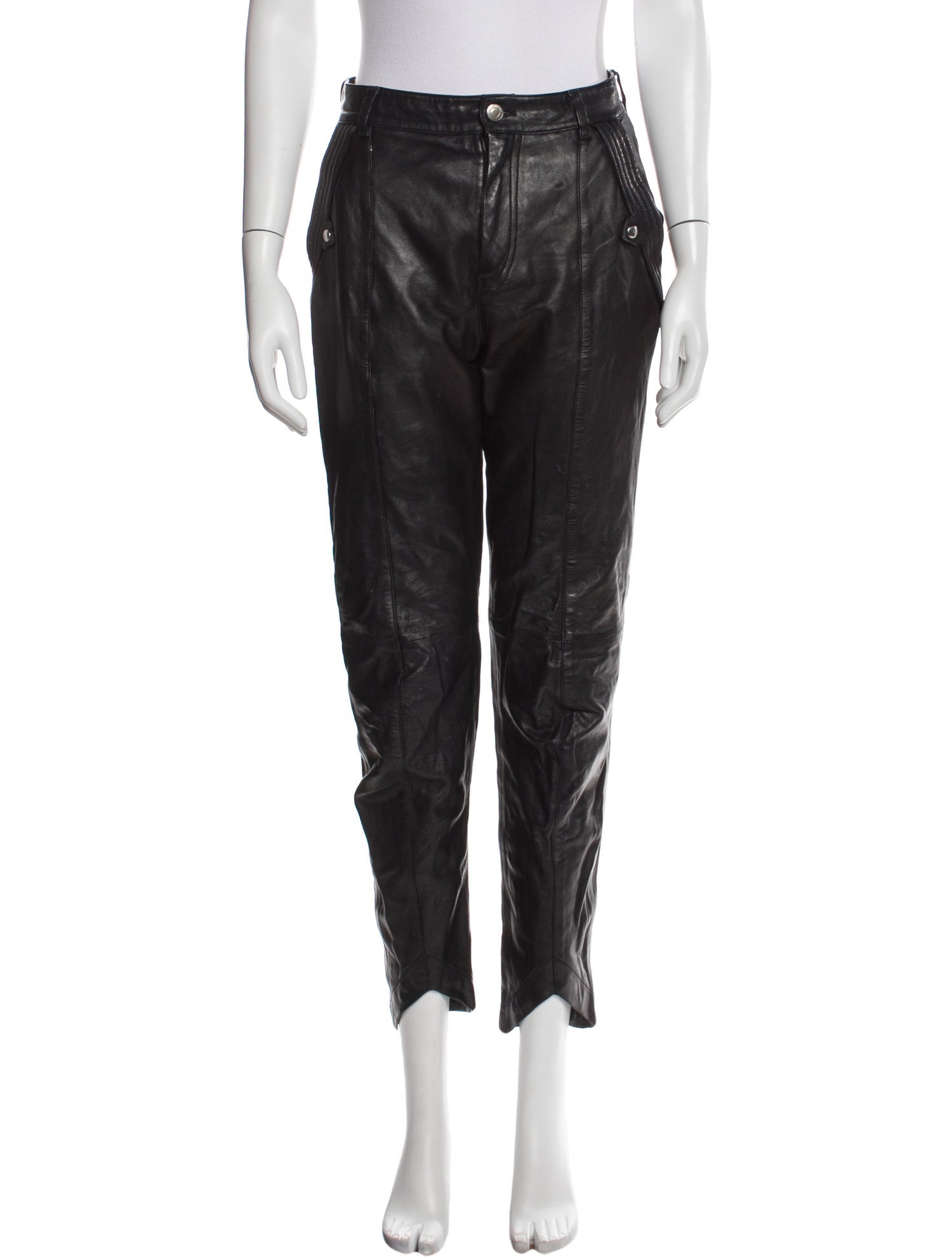 Iro Lamb Leather Straight Leg Pants