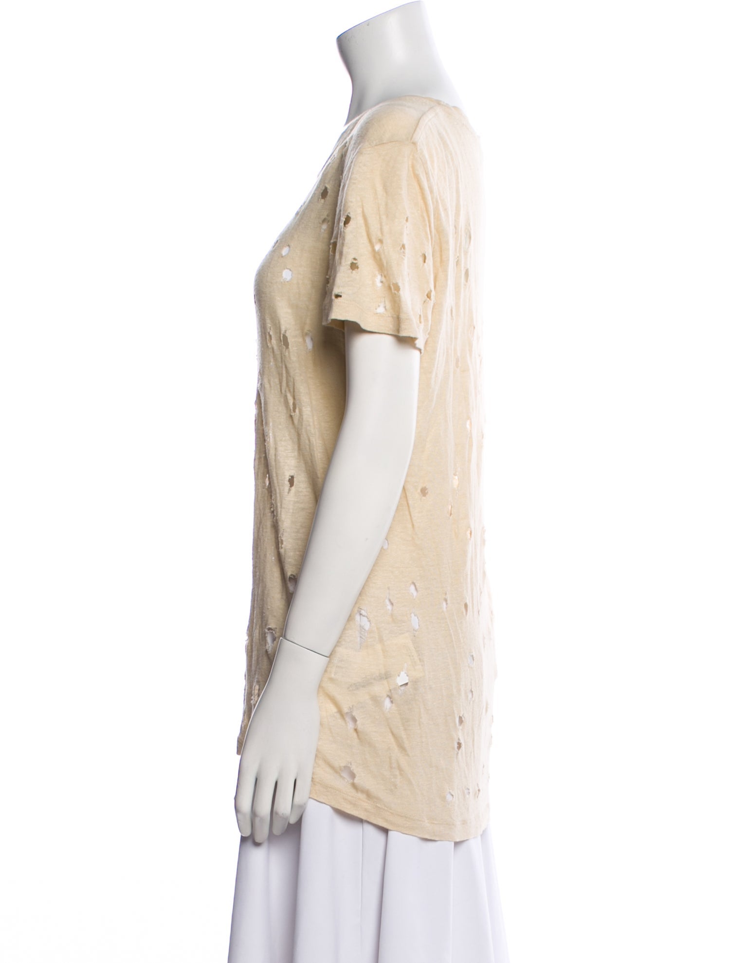 Iro Linen Scoop Neck T-Shirt