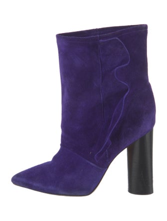 Iro Suede Ruffle Embellishment Boots