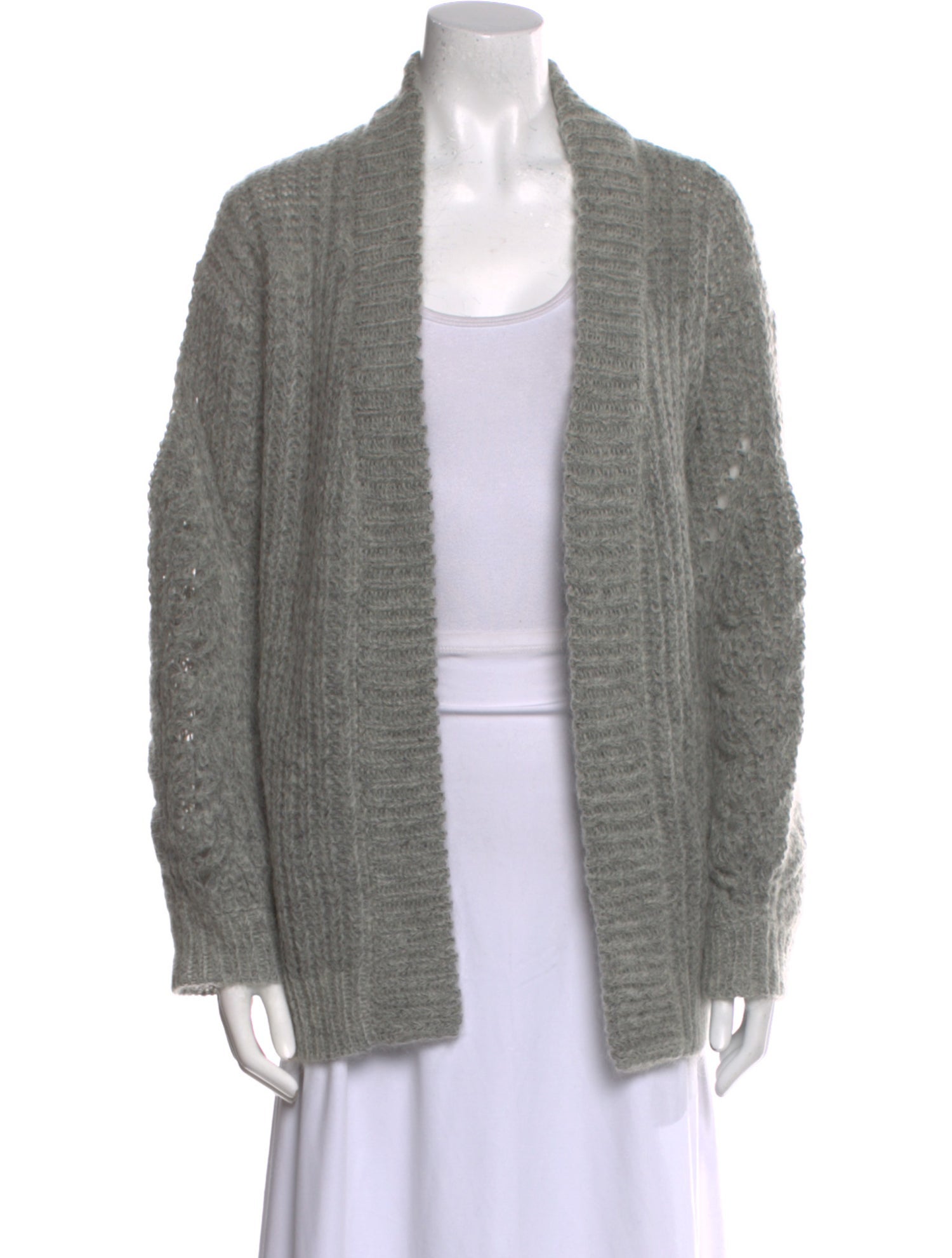 Iro Nylon Open Front Sweater