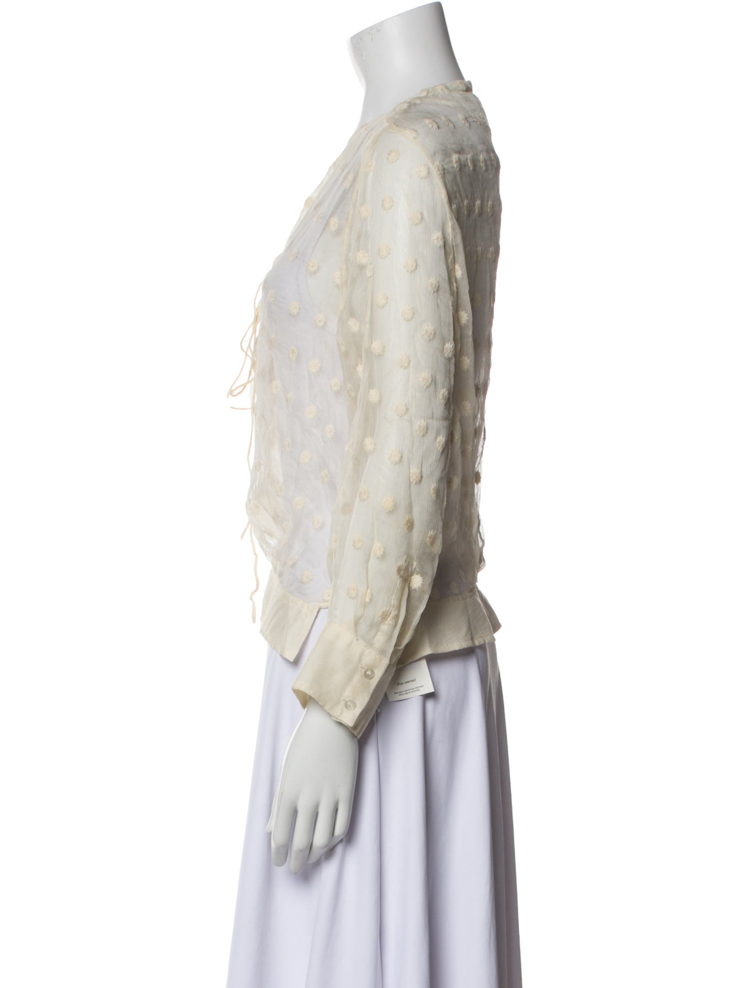 Iro Polka Dot Print V-Neck Blouse