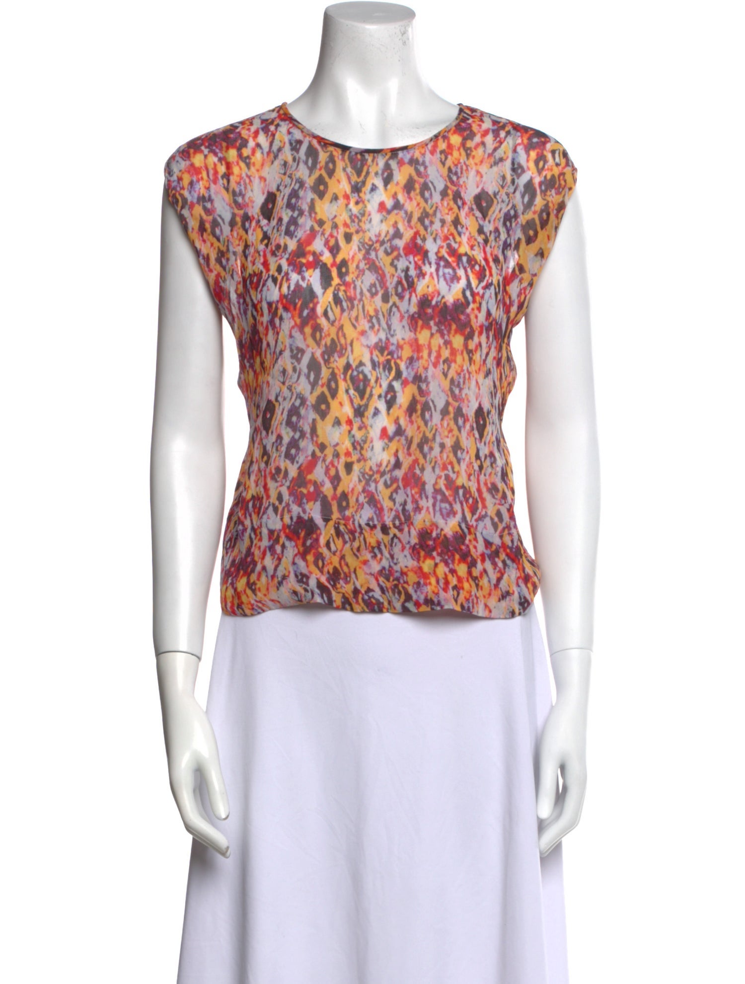 Iro Animal Print Crew Neck Top