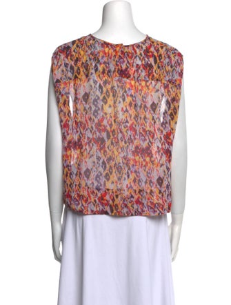 Iro Animal Print Crew Neck Top