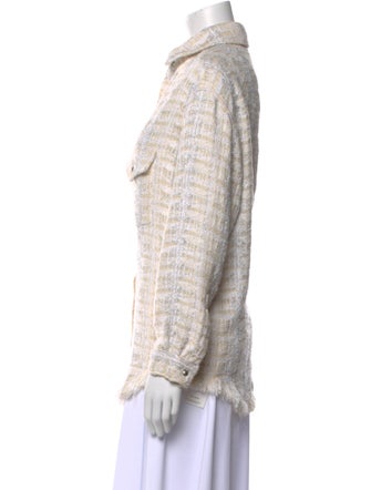 Iro Printed Long Sleeve Button-Up Top