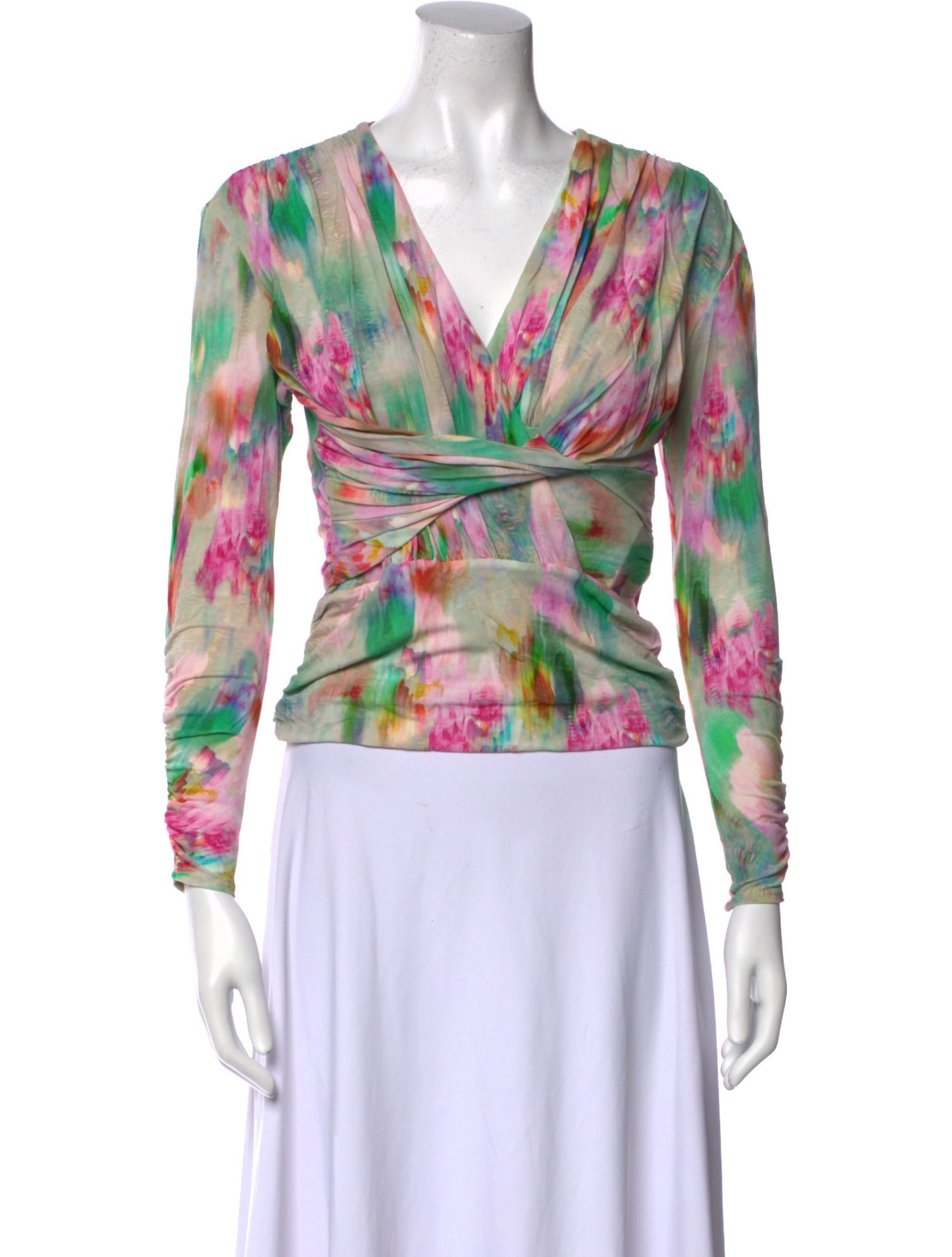 Iro Printed V-Neck Blouse