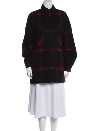 Iro Wool Plaid Print Coat