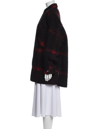 Iro Wool Plaid Print Coat