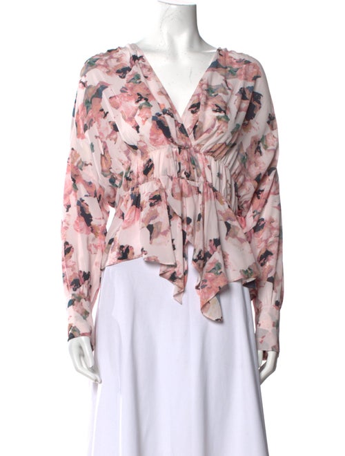Iro Printed V-Neck Blouse