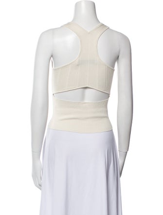 Iro Silk Scoop Neck Crop Top
