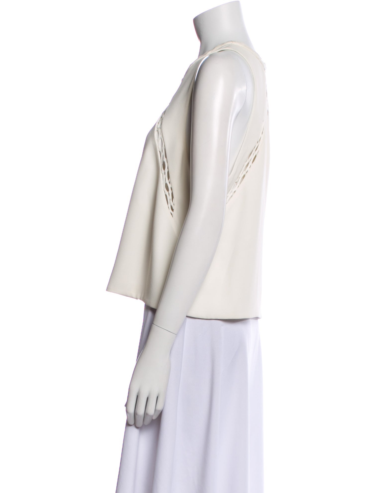 Iro V-Neck Sleeveless Crop Top