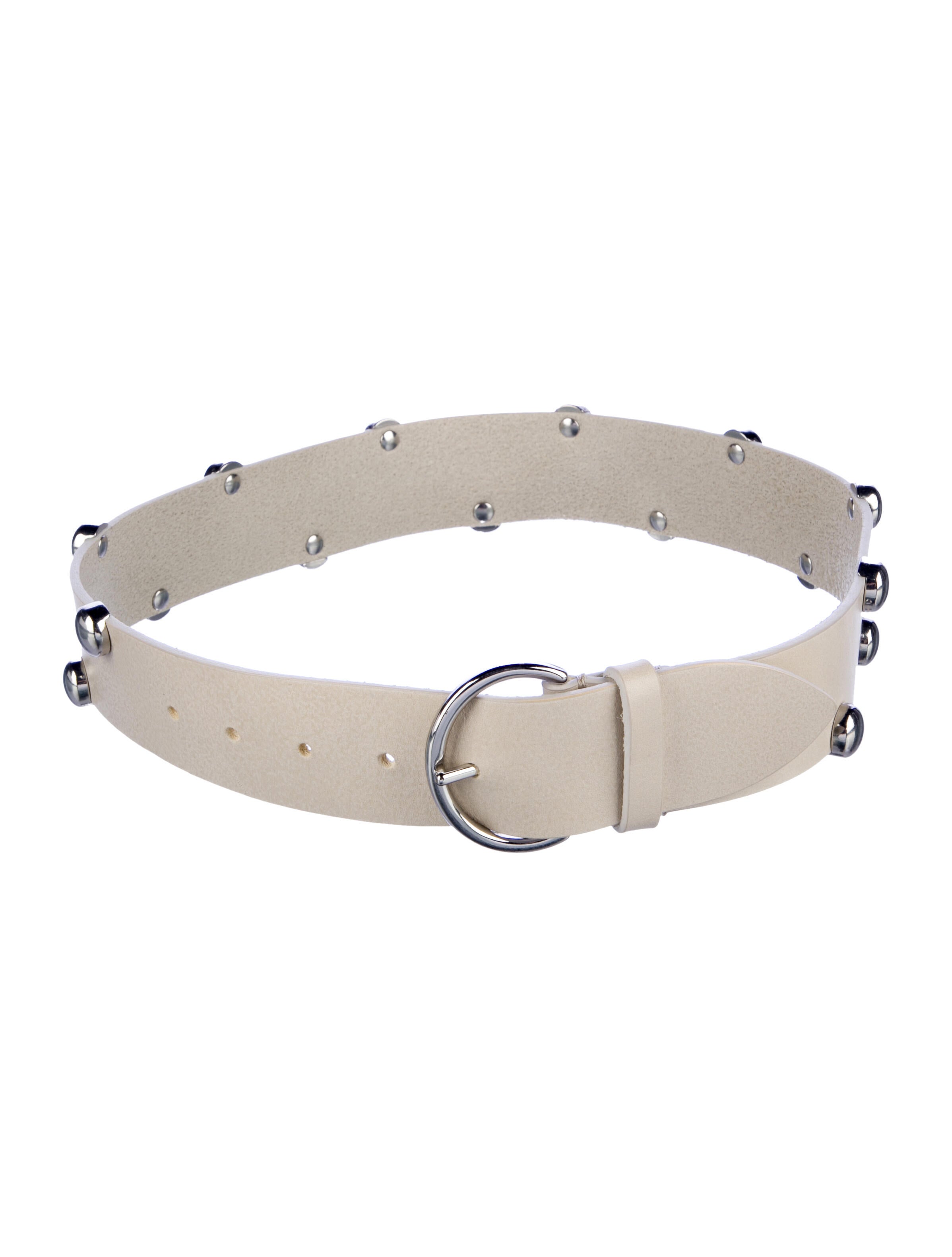 Iro Leather Studded Accents Waist Belt