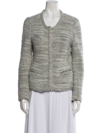 Iro Wool Tweed Pattern Evening Jacket