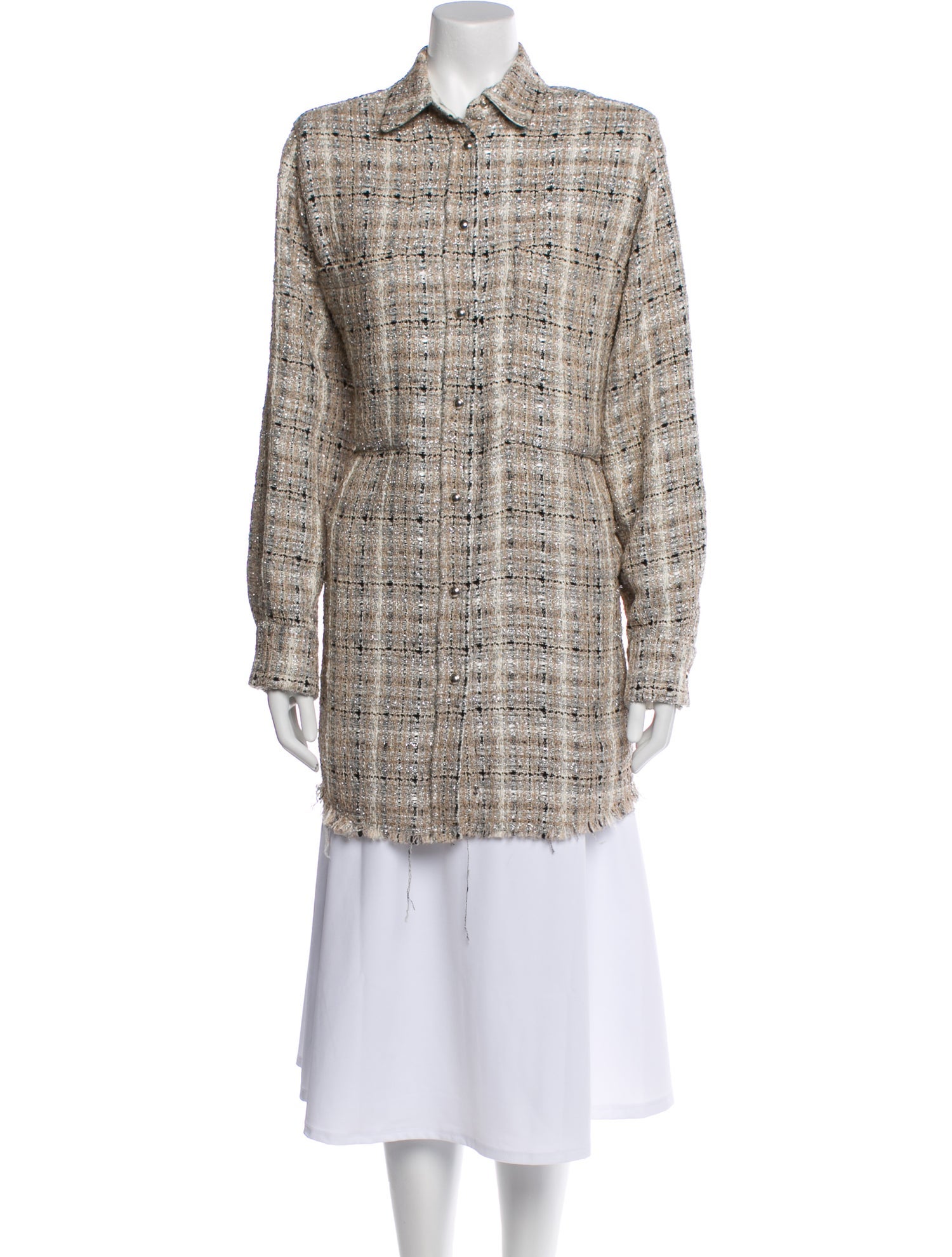 Iro Plaid Print Peacoat