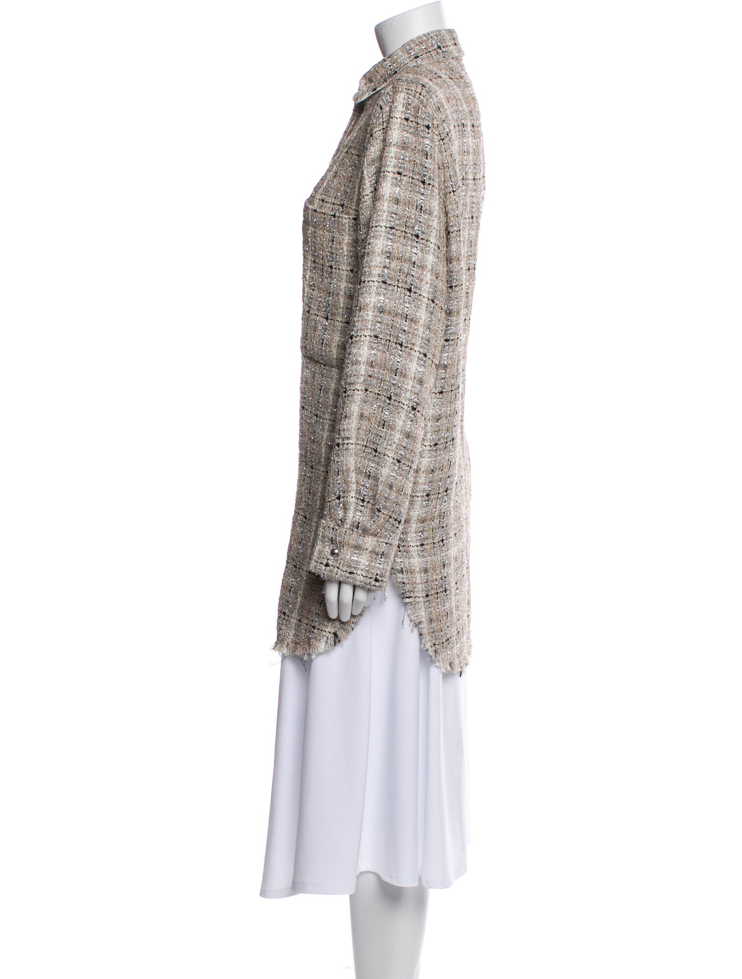 Iro Plaid Print Peacoat