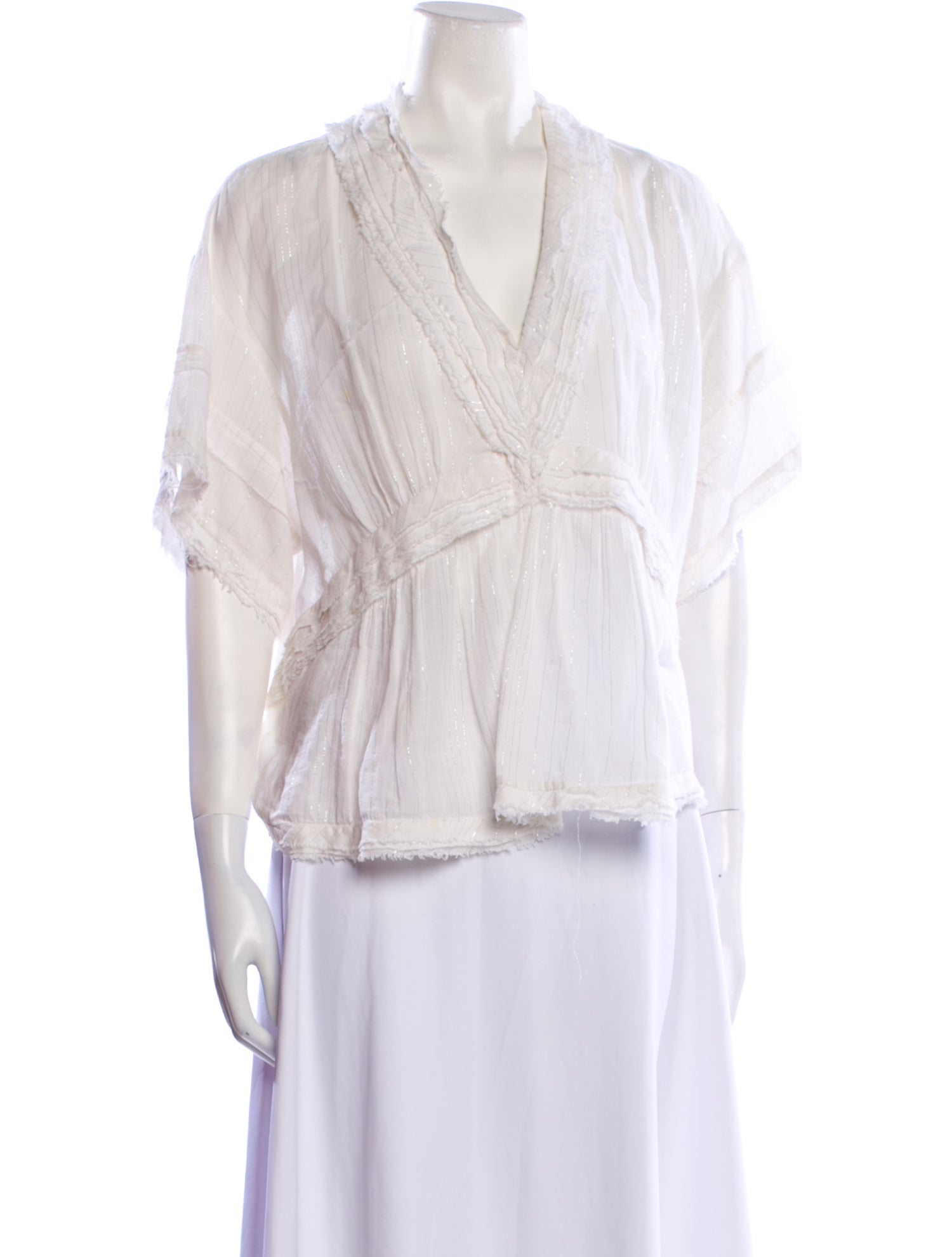 Iro V-Neck Three-Quarter Sleeve Blouse