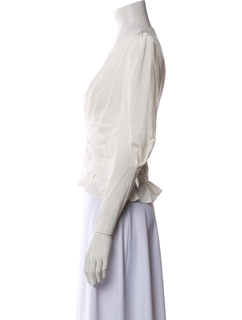 Iro V-Neck Long Sleeve Crop Top